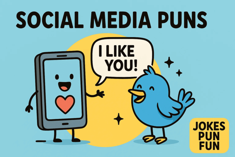 social media puns