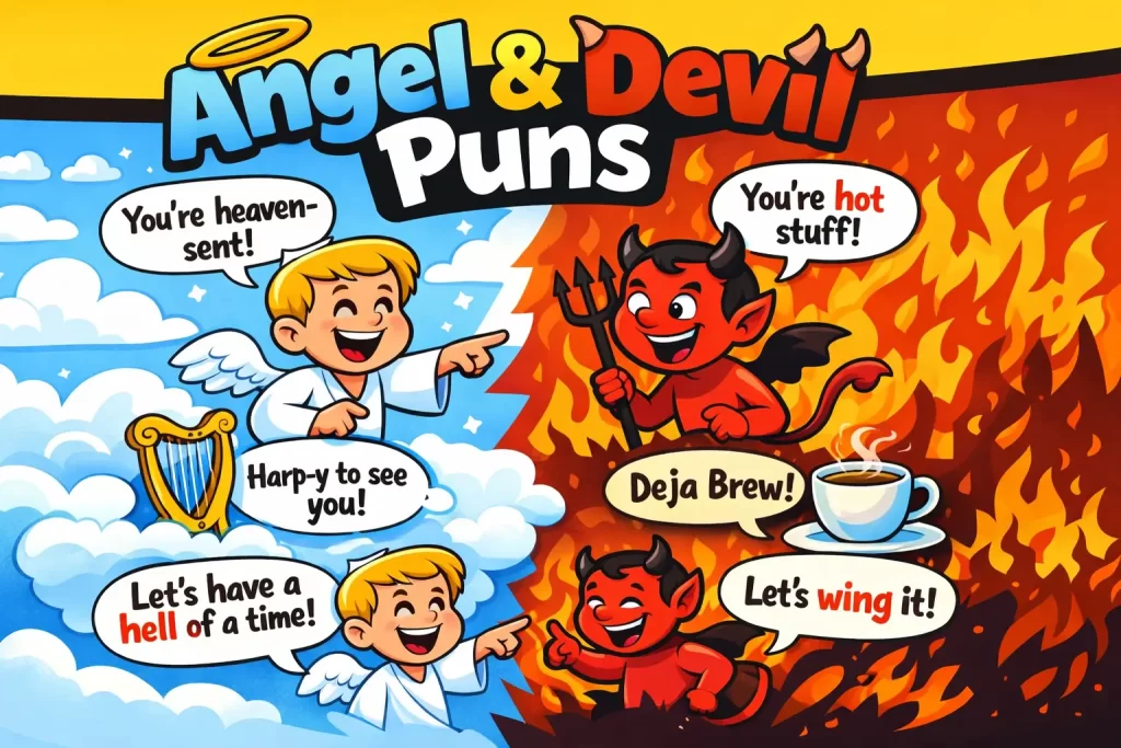 Angel and Devil Puns