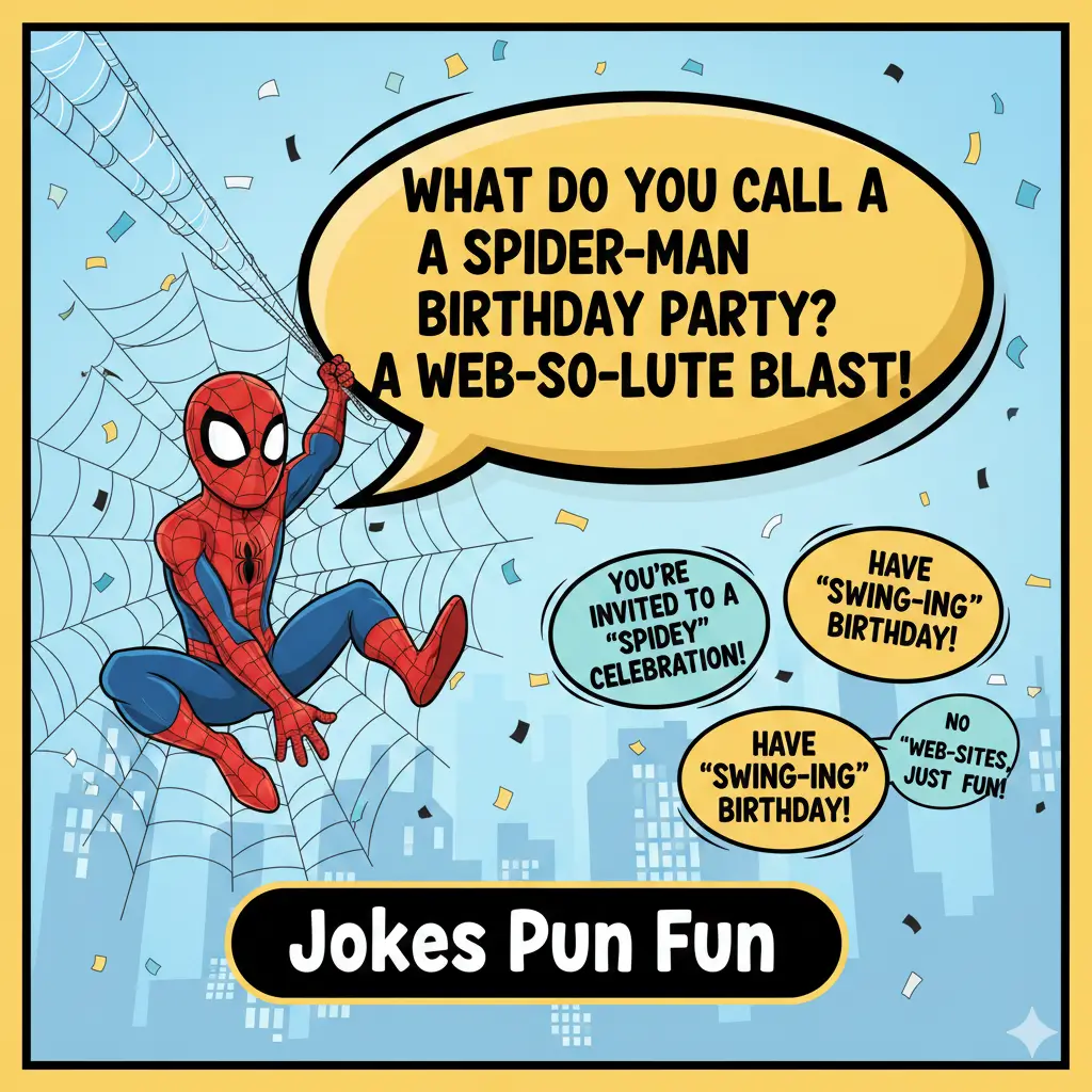 Spiderman Birthday Puns